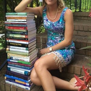 Lilly Pulitzer sz 00 Dress with Gold Fringe